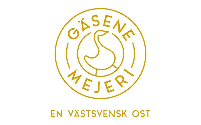Gäsene mejeri logotyp med payoff